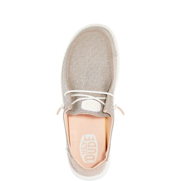 Wendy Metallic Sparkle Wide - Rose Gold