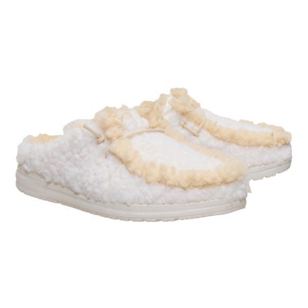 Wendy Slipper - Egret/Wood Ash