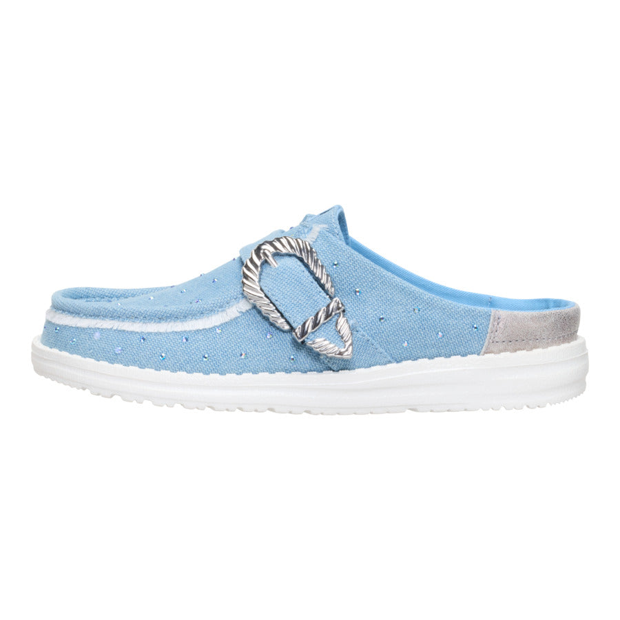Wendy Slip Buckle Denim - Blue/Multi